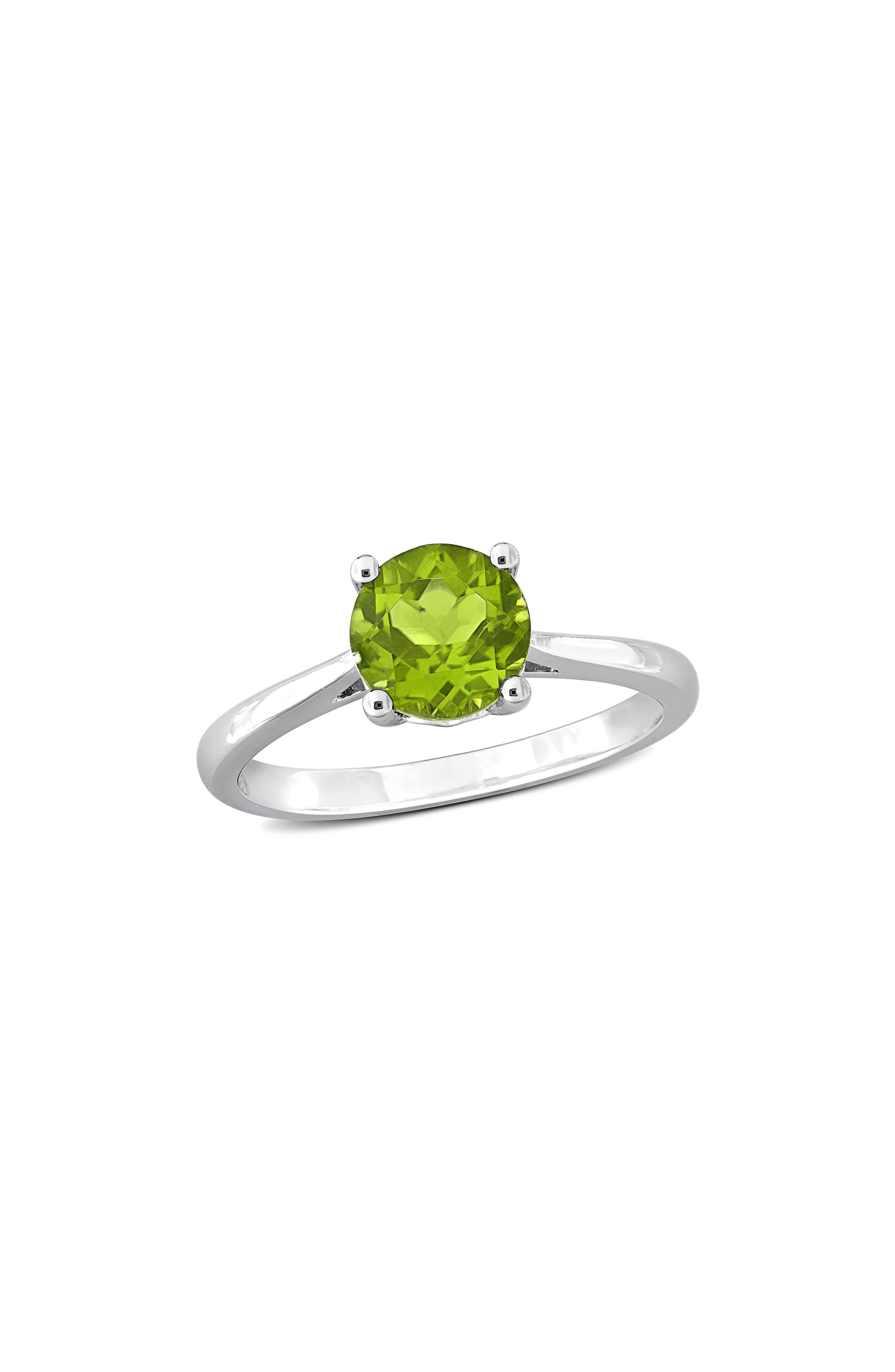 DELMAR Peridot Solitaire Ring