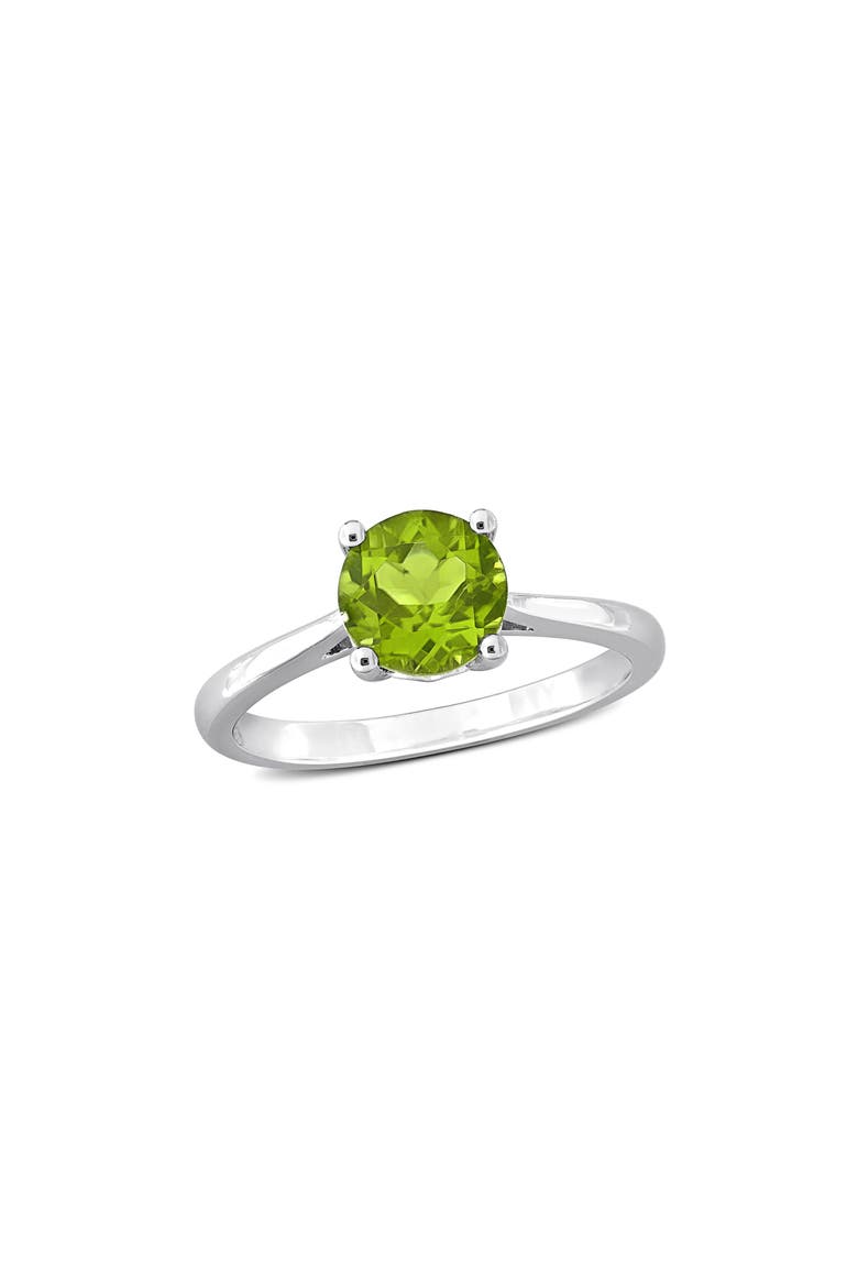 Peridot Solitaire Ring, Main, color, GREEN