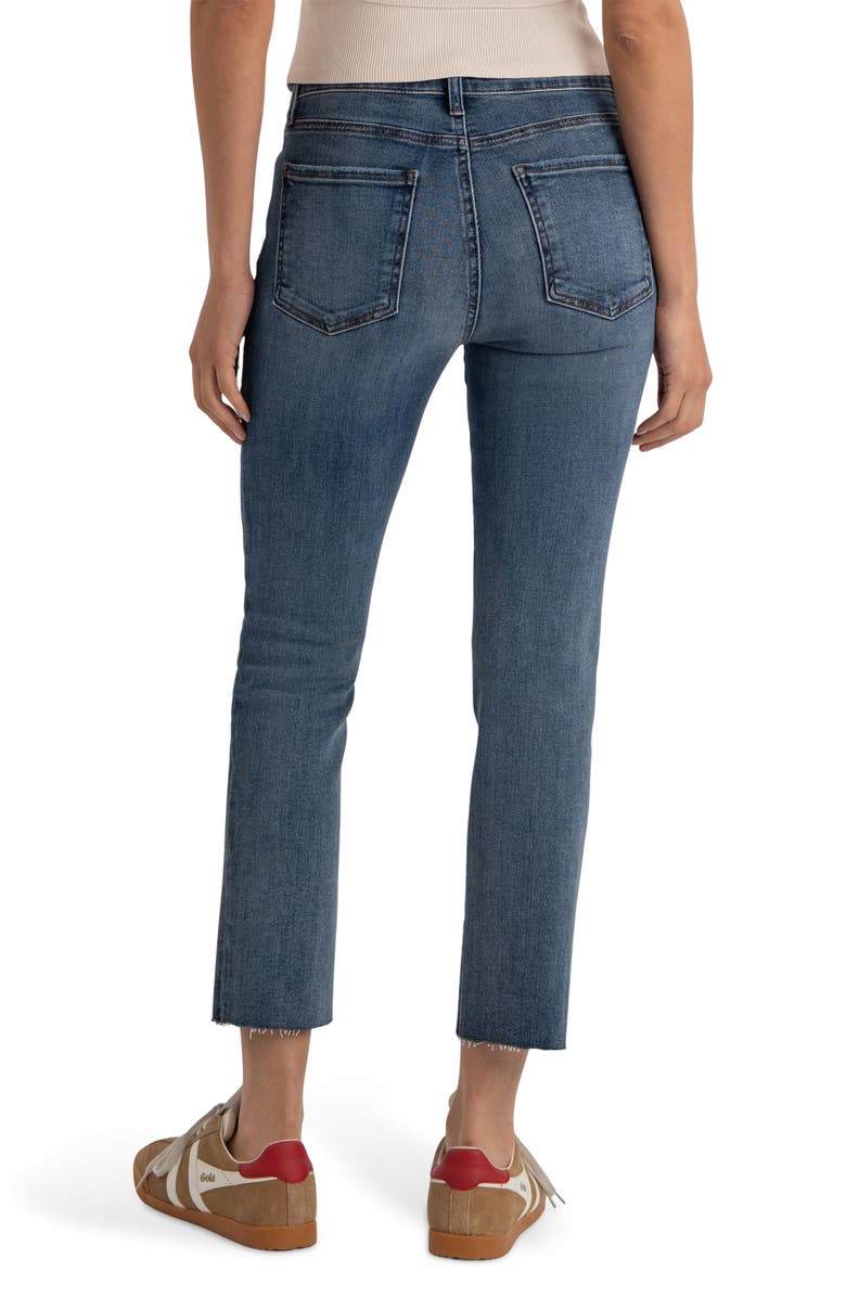 KUT from the Kloth Reese Raw Hem Ankle Slim Straight Leg Jeans, Alternate, color, Intuition