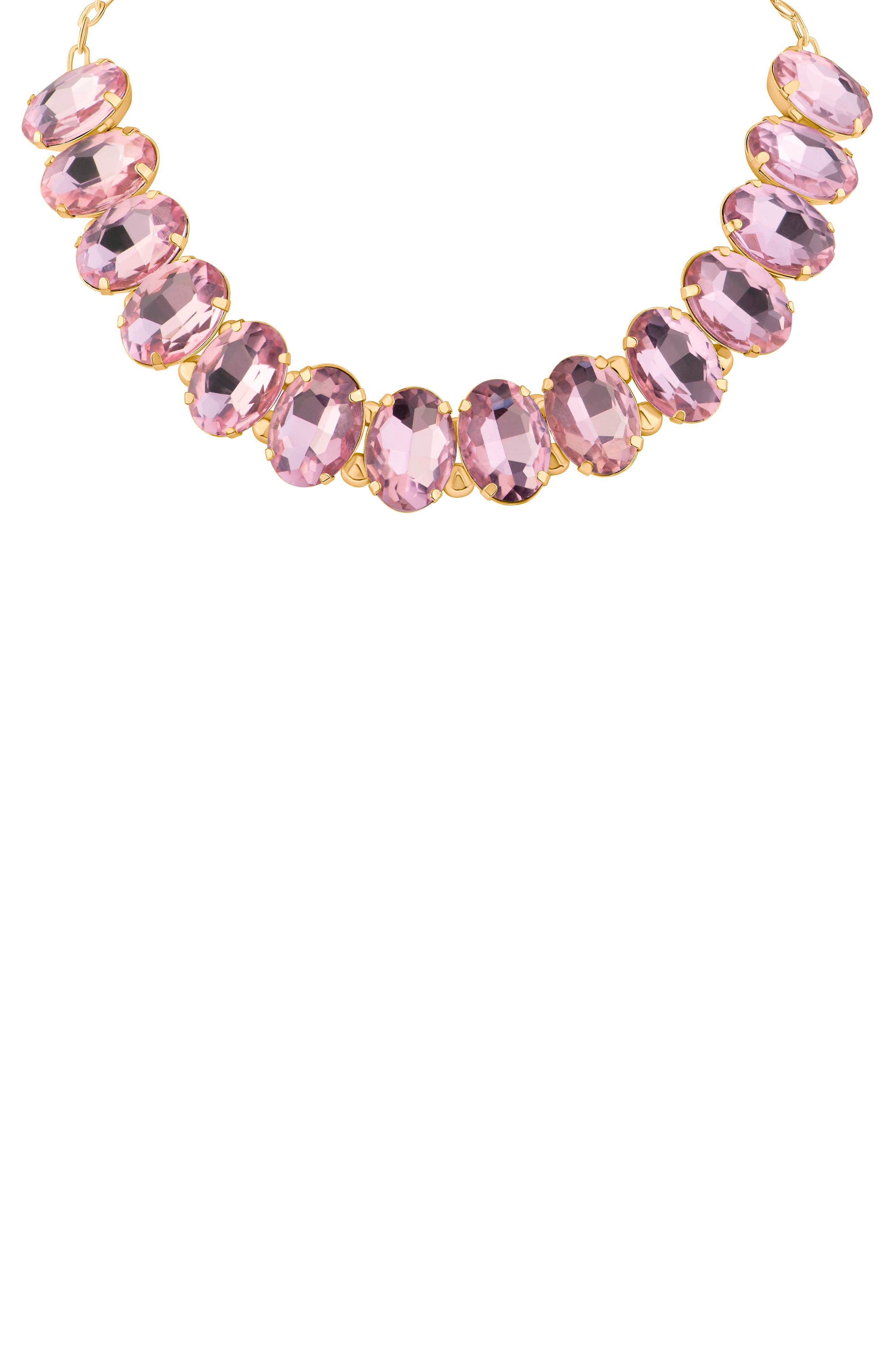 JARDIN Oval Crystal Choker Necklace