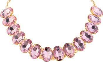 Oval Crystal Choker Necklace
