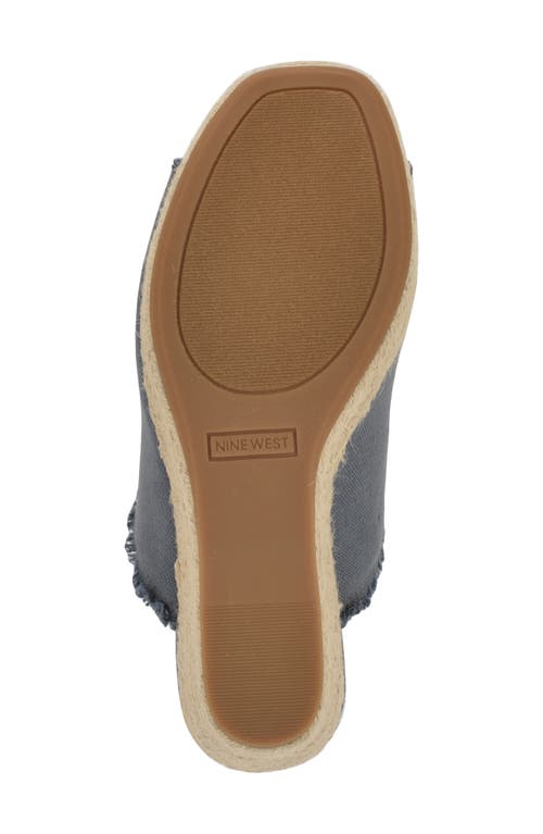 Shop Nine West Baja Platform Wedge Sandal In Light Blue