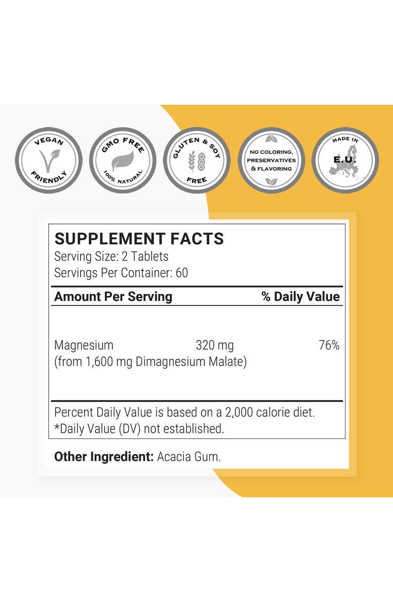 SuperSmart Magnesium Malate 2400mg, Alternate, color, NO COLOR