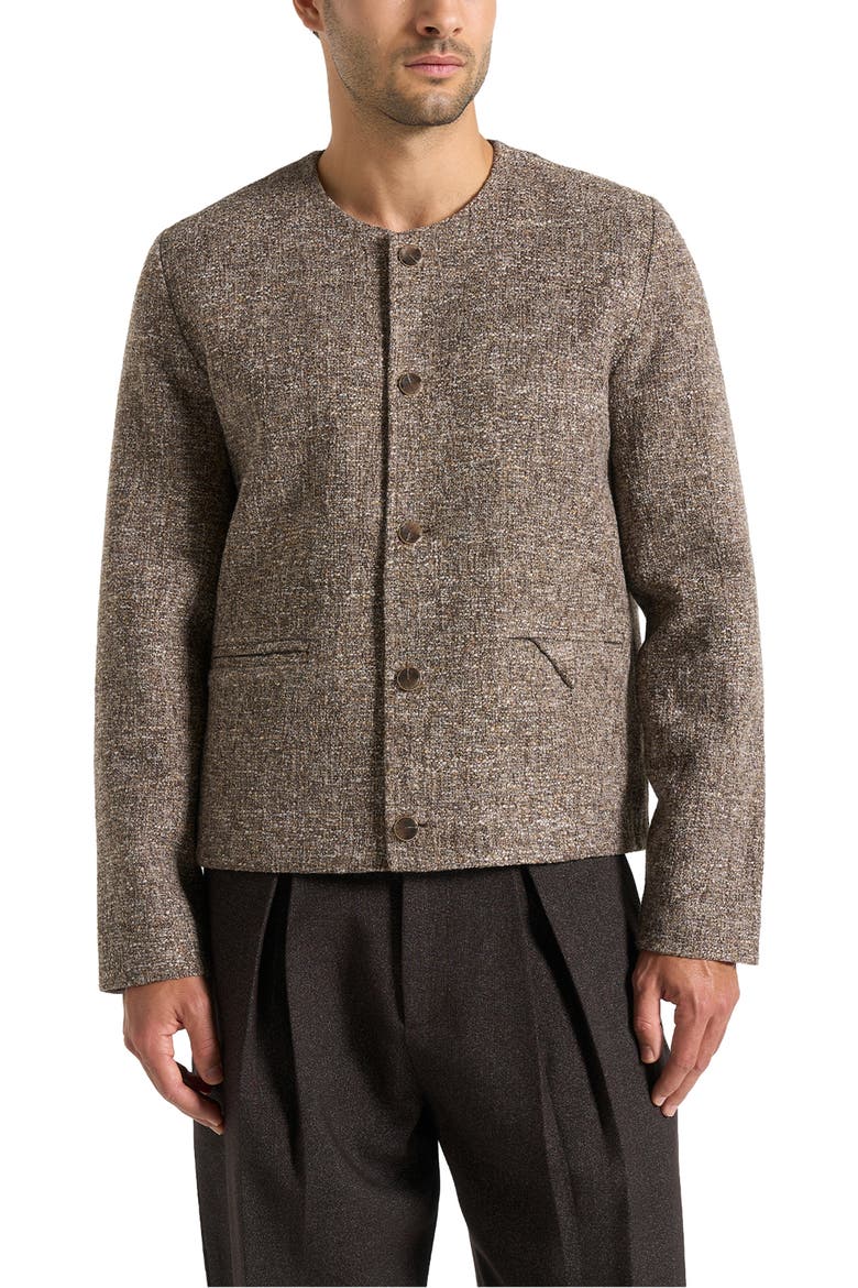 Melvin Textured Jacket, Alternate, color, Brown