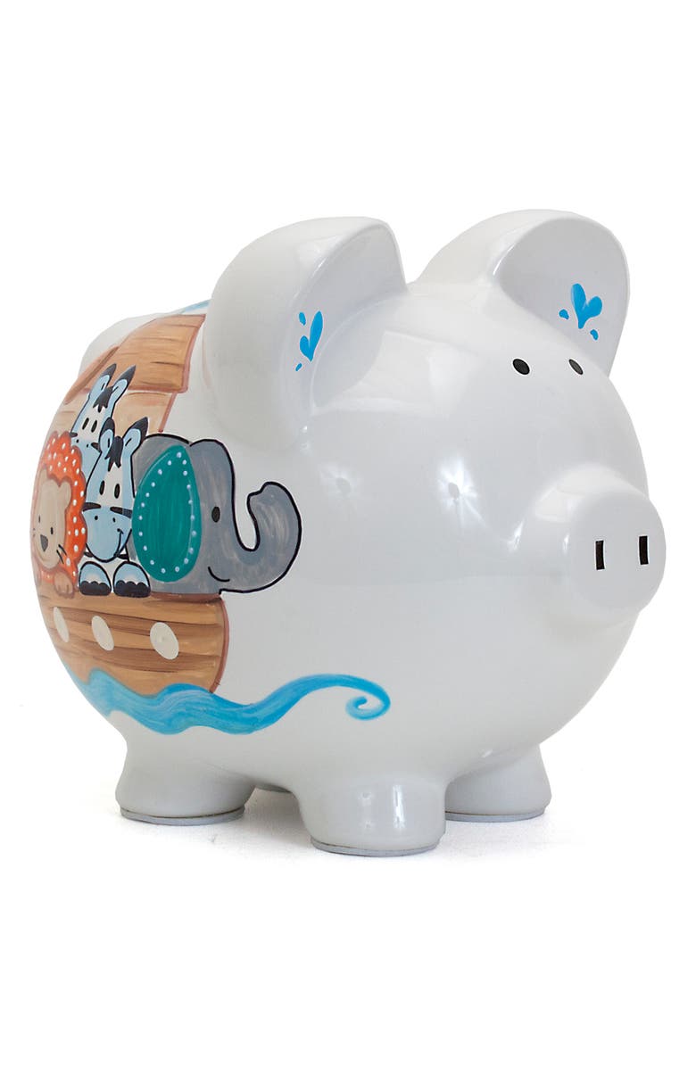 Child to Cherish Noah's Ark Ceramic Piggy Bank, Main, color,