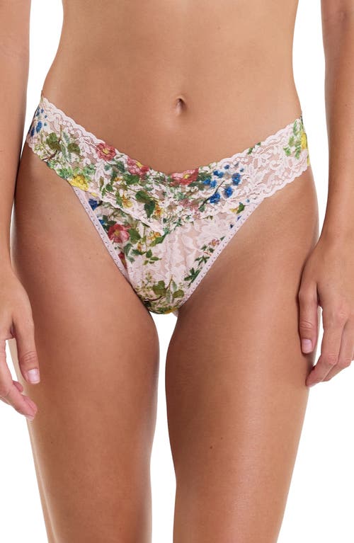 Hanky Panky Printed Signature Lace Original Rise Thong In Overjoyed