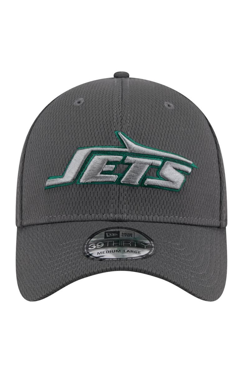 New Era Men's New Era Graphite New York Jets  Main 39THIRTY Flex Hat, Alternate, color, 