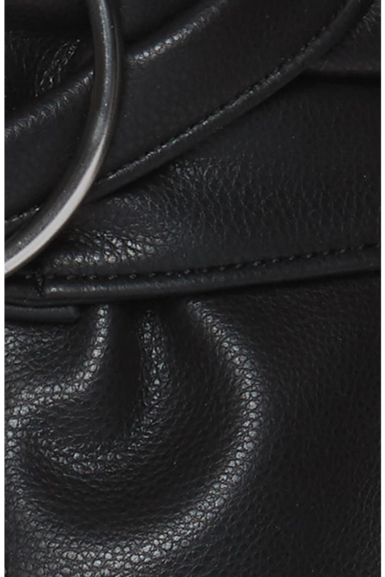 Circle Ring Faux Leather Belt, Alternate, color, BLACK