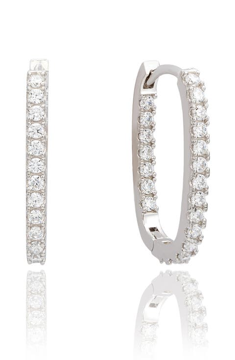 Cubic Zirconia Hoop Earrings