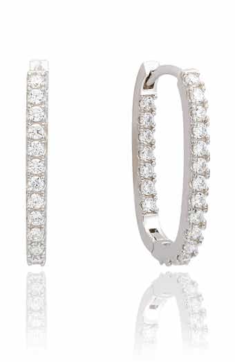 Cubic Zirconia Hoop Earrings