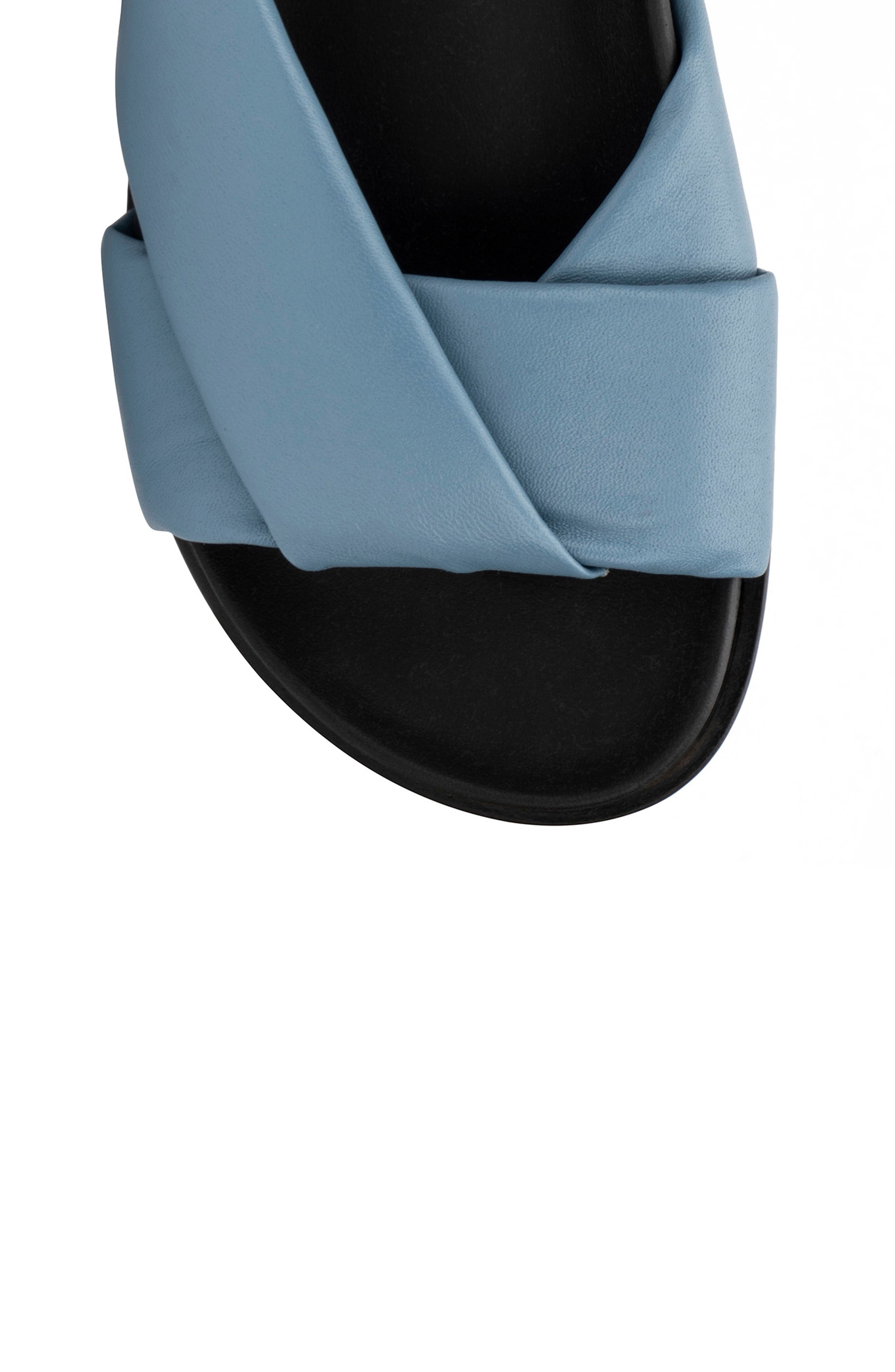 Ileena Nappa Slide Sandal, Alternate, color, MALIBU BLUE