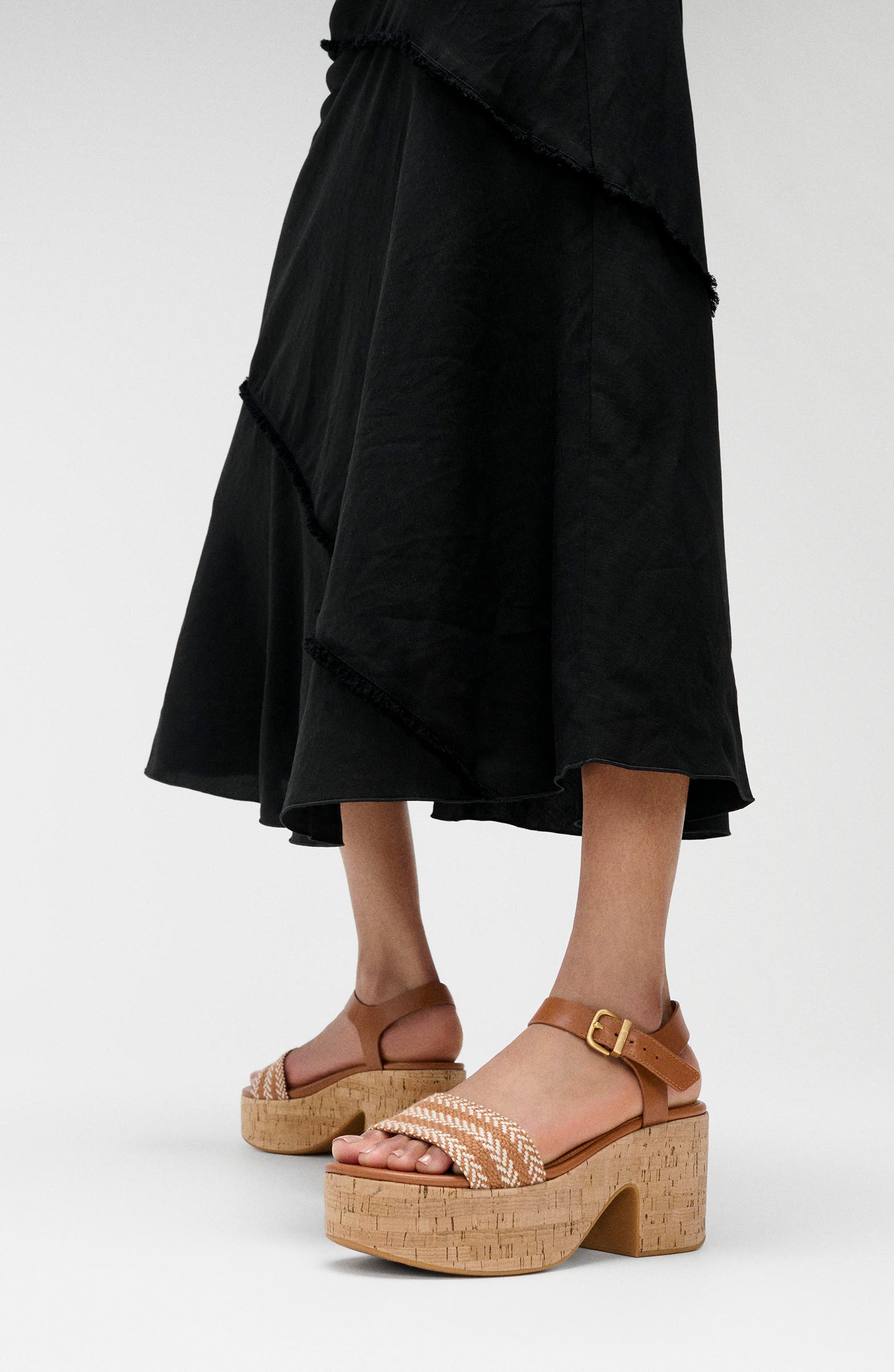 Platform Sandal, Alternate, color, DEEP TAN