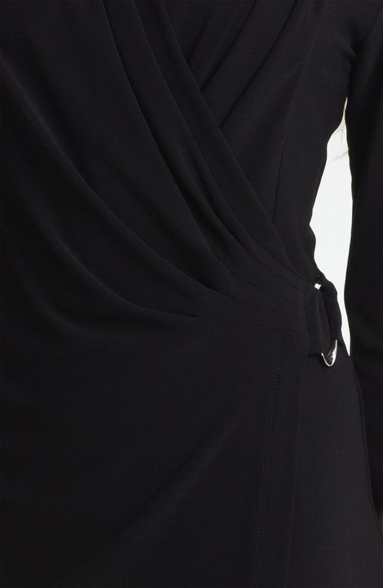 Alex & Ava Pleated Faux Wrap Dress, Alternate, color, 