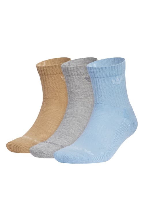 Adidas Originals Adidas Assorted 3-pack Trefoil Performance Crew Socks In Multi