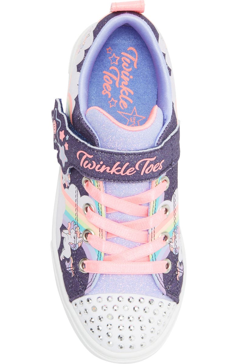 SKECHERS Kids' Twinkle Sparks Light-Up Sneaker, Alternate, color, Navy