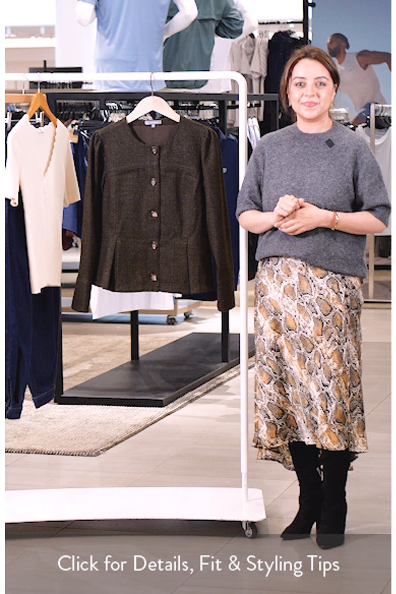 Puff Shoulder Button Front Jacket video