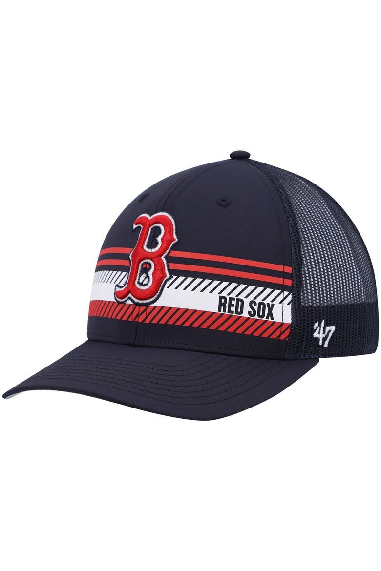 Men's '47 Navy Boston Red Sox Cumberland Trucker Snapback Hat, Main, color, Navy