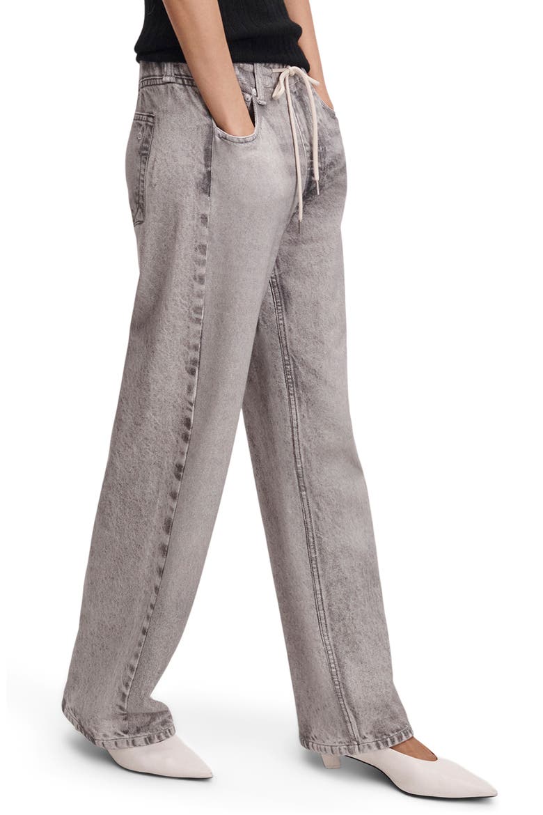 rb Miramar Pull-On Wide Leg Cotton Terry Sweatpant Jeans, Alternate, color, ICY GREY
