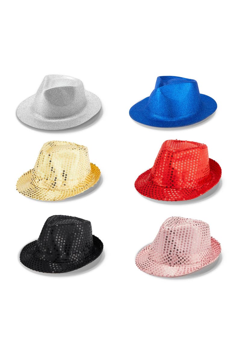 Fedora Bundle - Sparkly Party Hats for Photos, Props, Birthday, Costumes, Weddings and More, Alternate, color, Multicolor