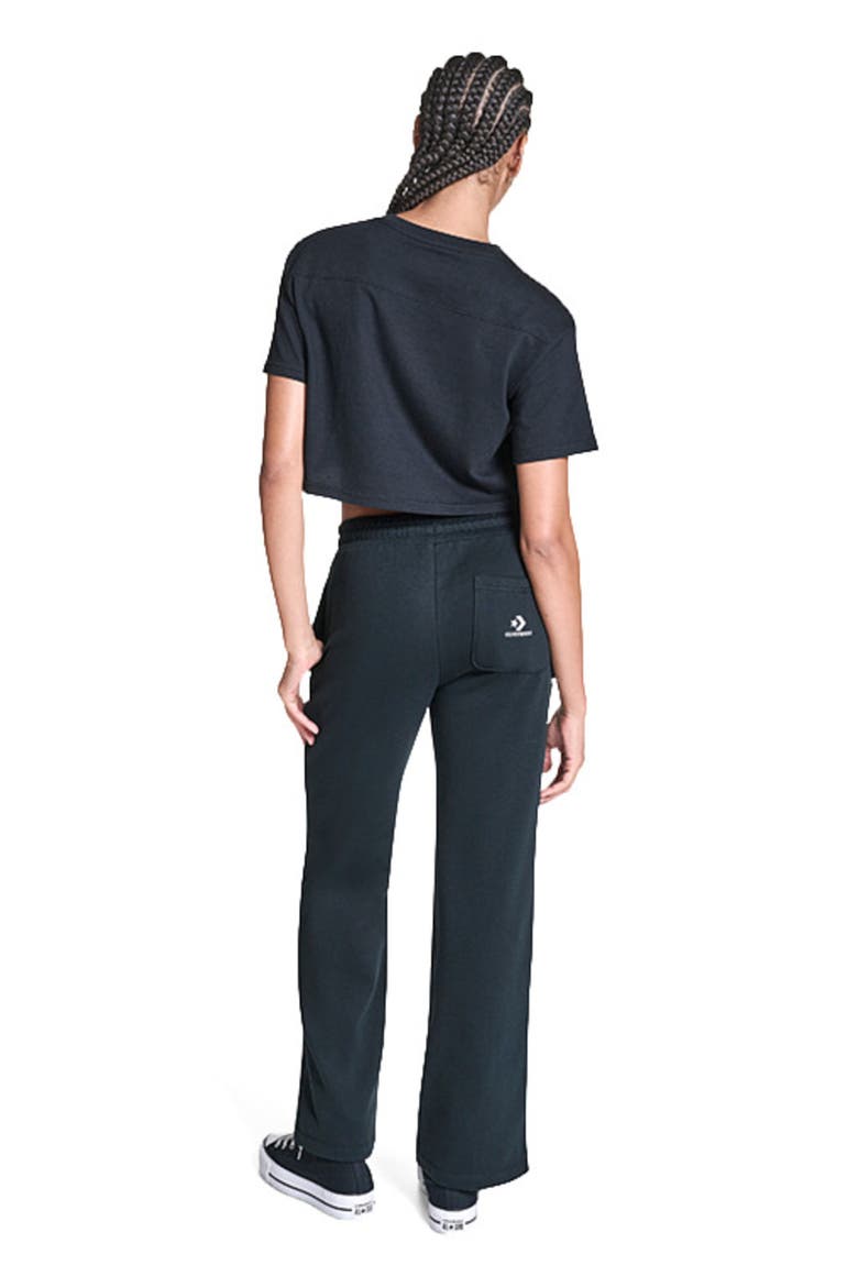 Star Chevron Cropped T-Shirt, Alternate, color, CONVERSE BLACK