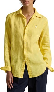 Polo Ralph Lauren Classic Fit Linen Button-Up Shirt