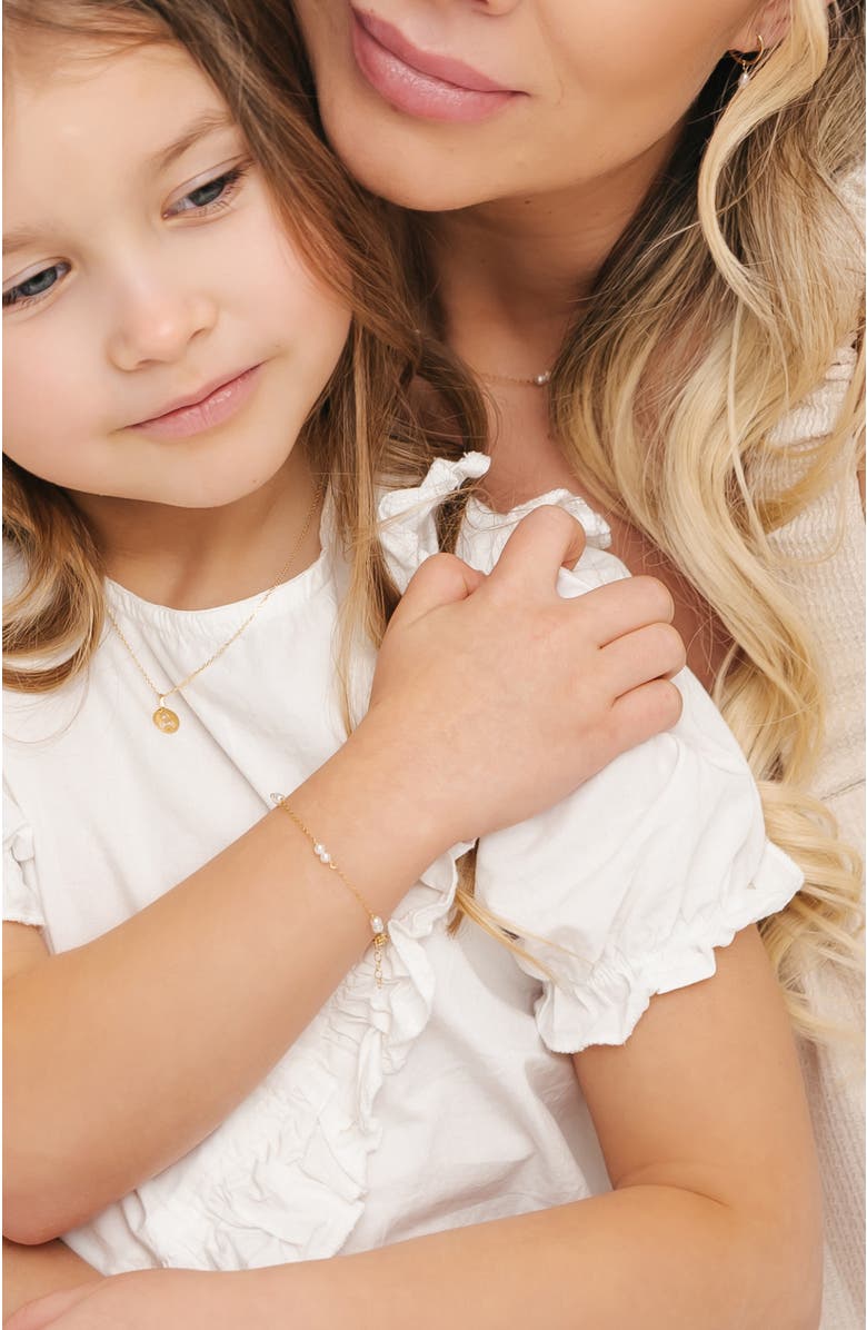 In Season Jewelry 14k Double Freshwater Cultured Pearl Bracelet, Alternate, color, White