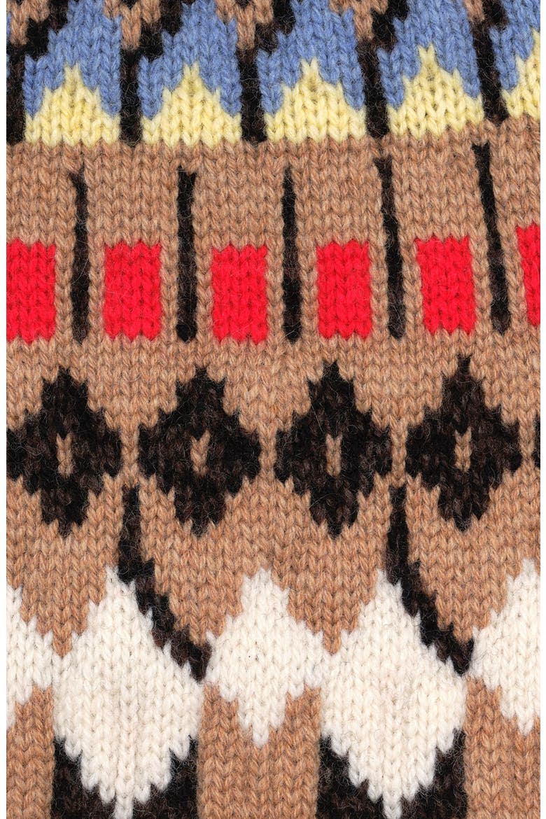Chunky Fair Isle Beanie, Alternate, color, CAMEL