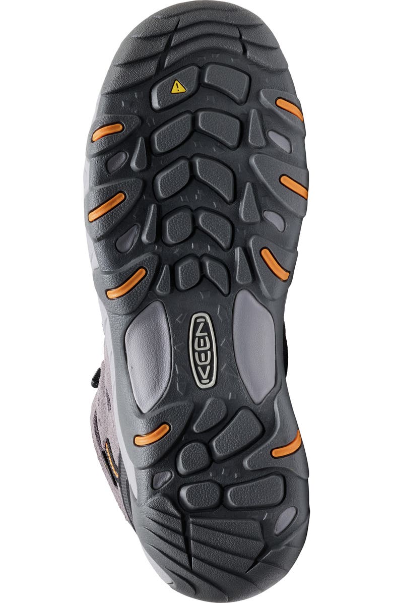 KEEN Headout Waterproof Mid Hiking Shoe, Alternate, color, Magnet/ Orange Pepper