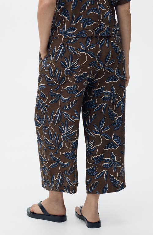 Mango Print Crop Wide Leg Pants