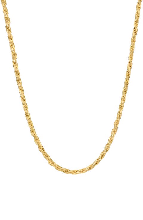 Dolce Sole Twisted Rope Chain Necklace
