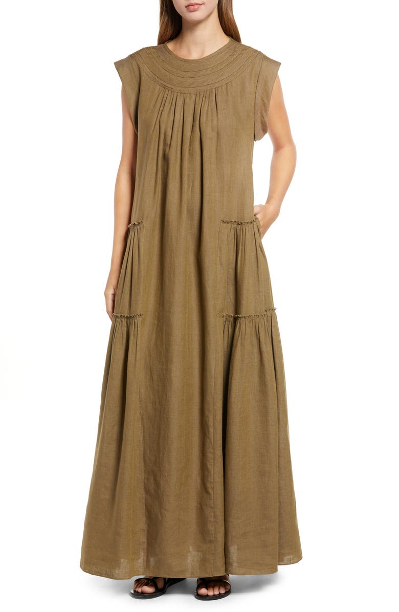 YAKAMPOT Linen Maxi Dress, Main, color, 