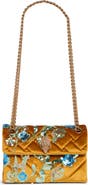 Kurt Geiger London Mini Kensington Sequin Flower Velvet Crossbody Bag