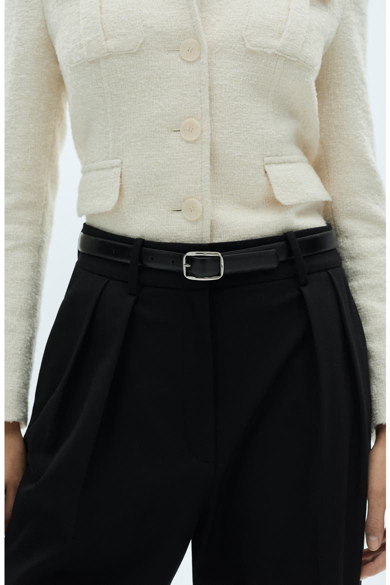 Pleated Wide Leg Pants, Alternate, color, BLACK