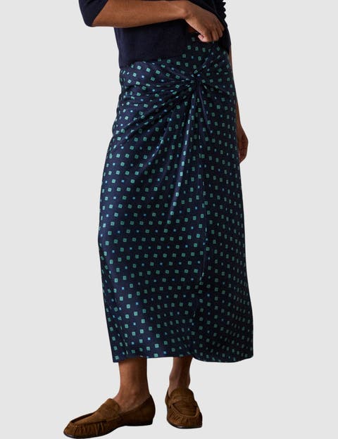 Diamond Geo Twist Midi Skirt