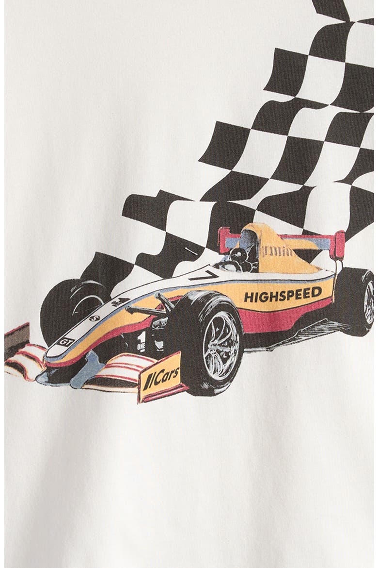 Kids' Grand Prix Organic Cotton Graphic T-Shirt, Alternate, color, OFF WHITE