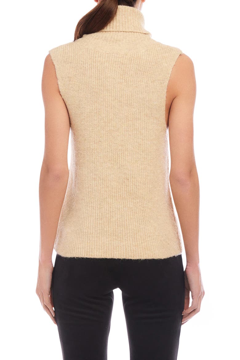 Kelli Rib Sleeveless Turtleneck Sweater, Alternate, color, OAT
