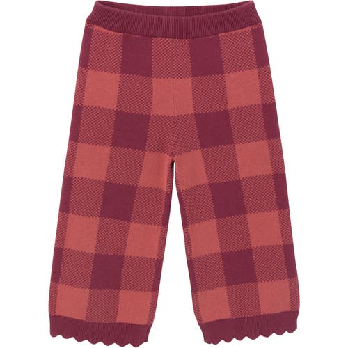 Modern Moments™ By Gerber Scalloped Sweater & Pant Set In Dark Rose Large Check