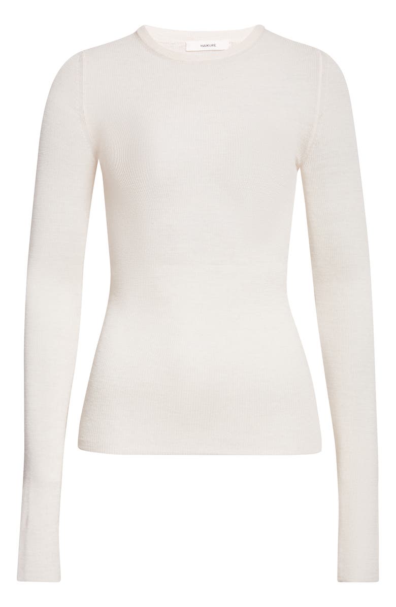 Haikure Joan Rib Extrafine Merino Wool Sweater, Main, color, Butter
