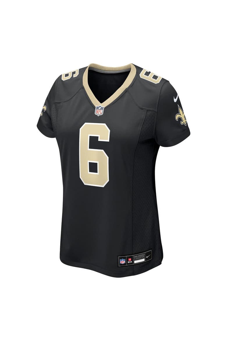 Women's Nike Tyler Shough Black New Orleans Saints Game Jersey, Alternate, color, Black