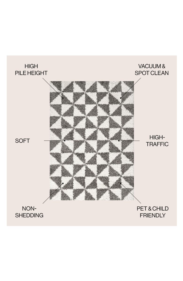 JONATHAN Y Alcudia Geometric Shag Area Rug, Alternate, color, Beige/Dark Gray