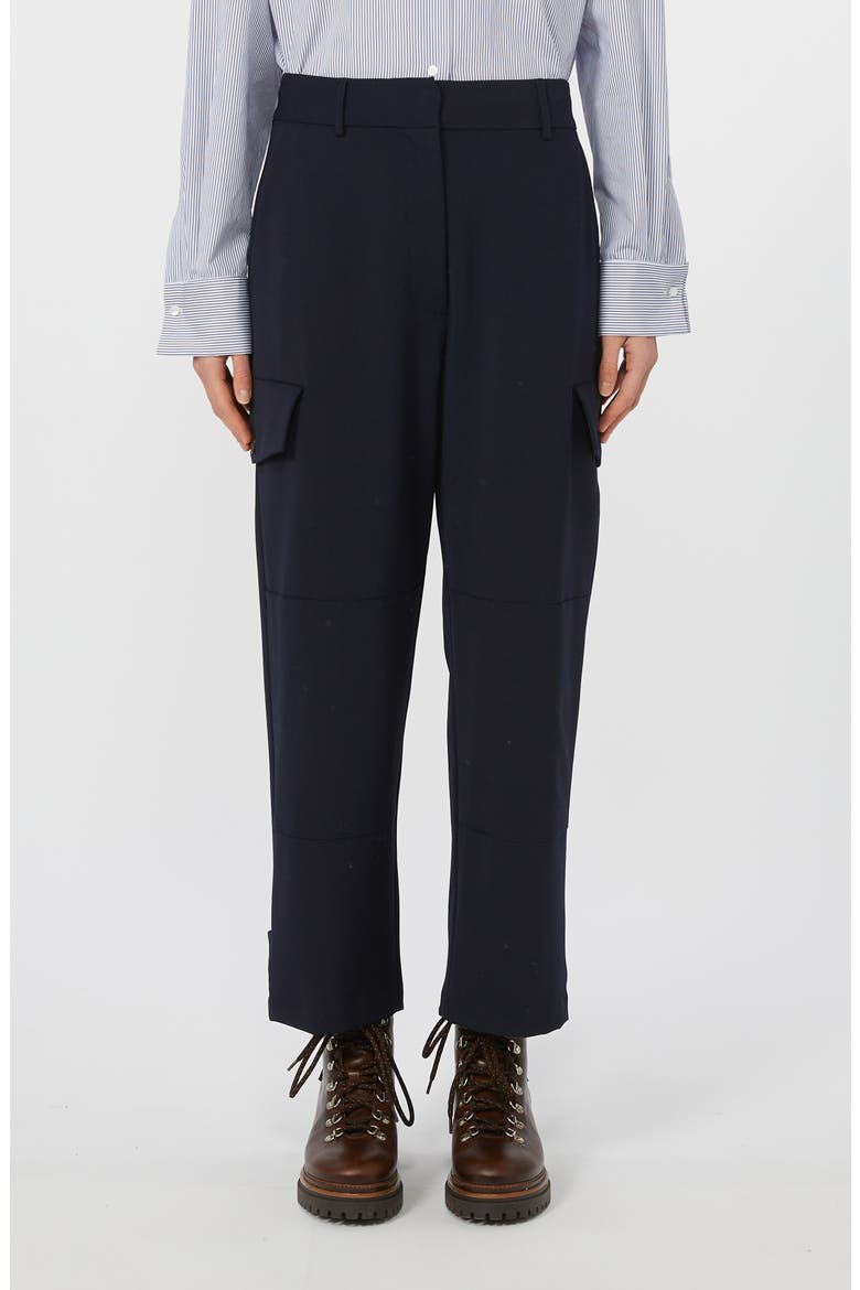 Aprile Pleated Ankle Pants, Main, color, NAVY