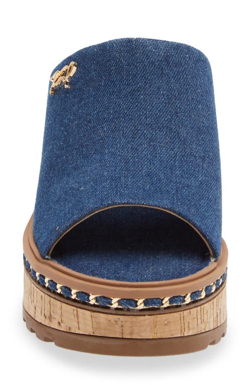 Karl Lagerfeld Women's Clarina Chunky Denim Block Heel Mules In Blue