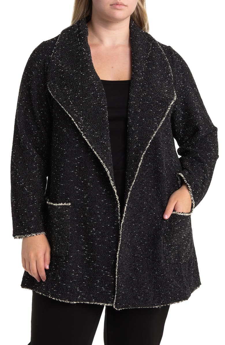 MAX STUDIO Shawl Collar Textured Jacquard Jacket, Main, color, 