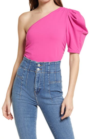 Free People Somethin Bout You One-shoulder Bodysuit In Dancing Queen