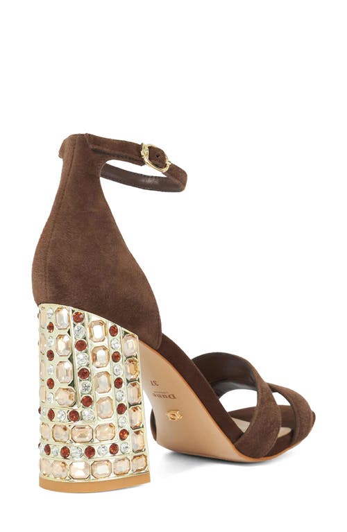 Dune London Majestical Ankle Strap Sandal In Brown
