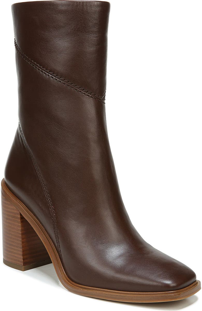 Franco Sarto Stevie Block Heel Bootie, Main, color, Brown Wc
