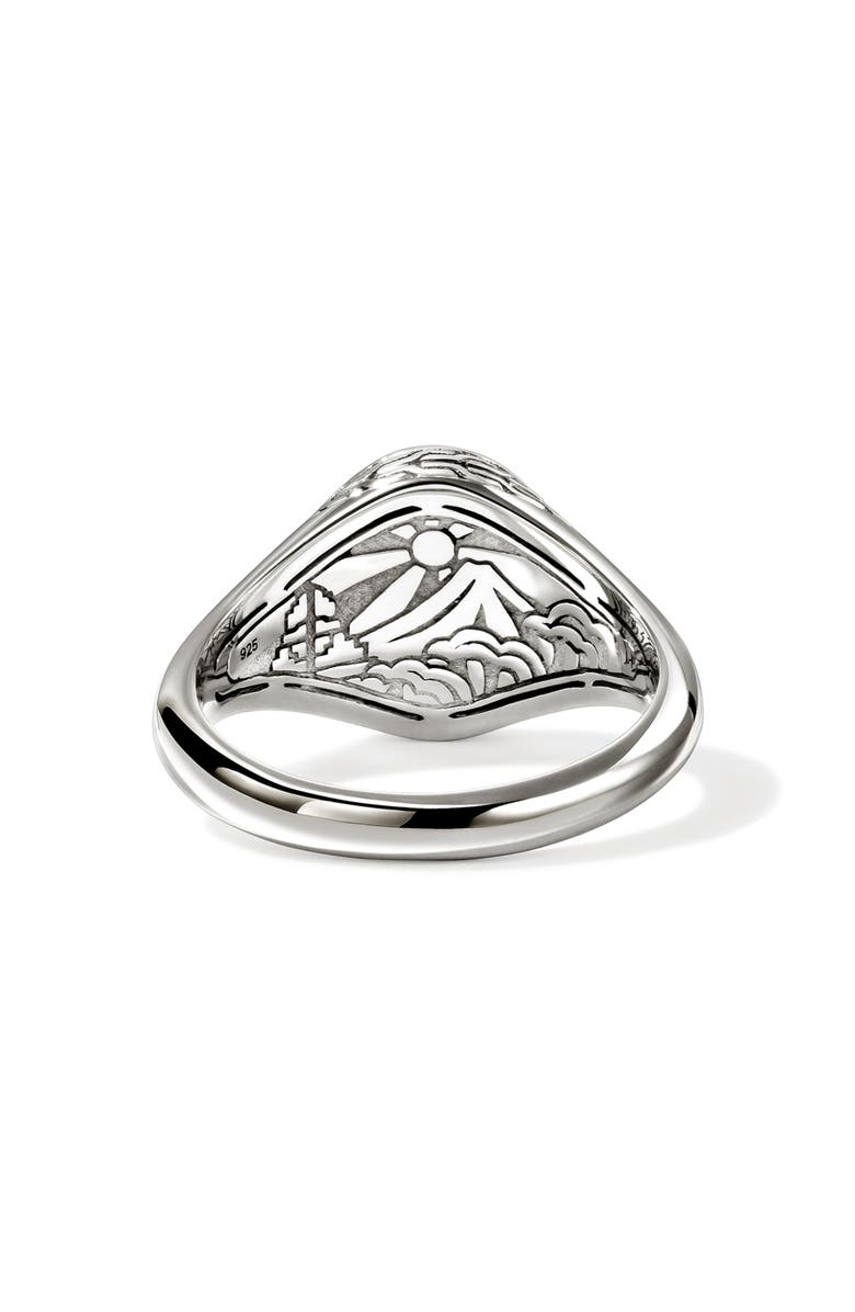 John Hardy Icon 50 Signet Ring, Alternate, color, Silver