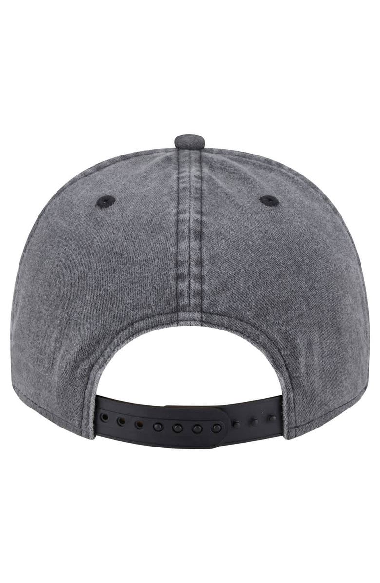 New Era Men's New Era  Black Philadelphia Eagles Throwback Washed A-Frame 9FIFTY Snapback Hat, Alternate, color, 