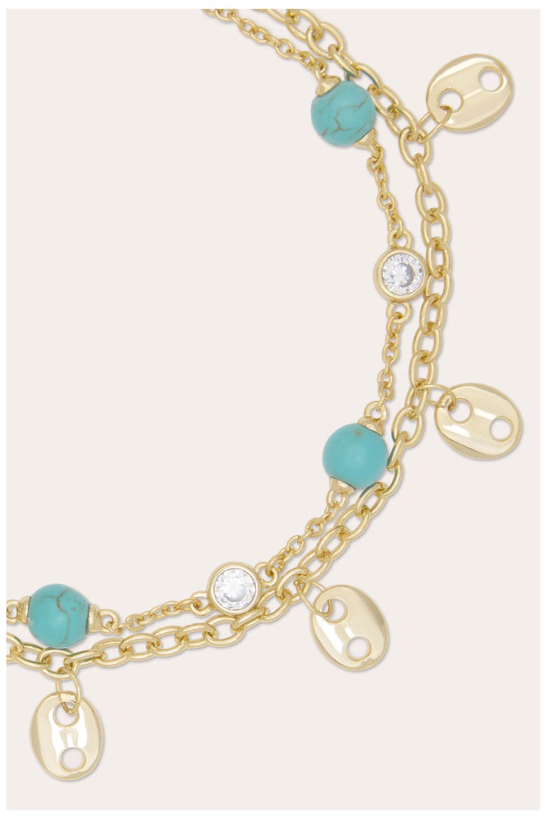 Arianna Layered Anklet, Alternate, color, TURQUOISE MULTI