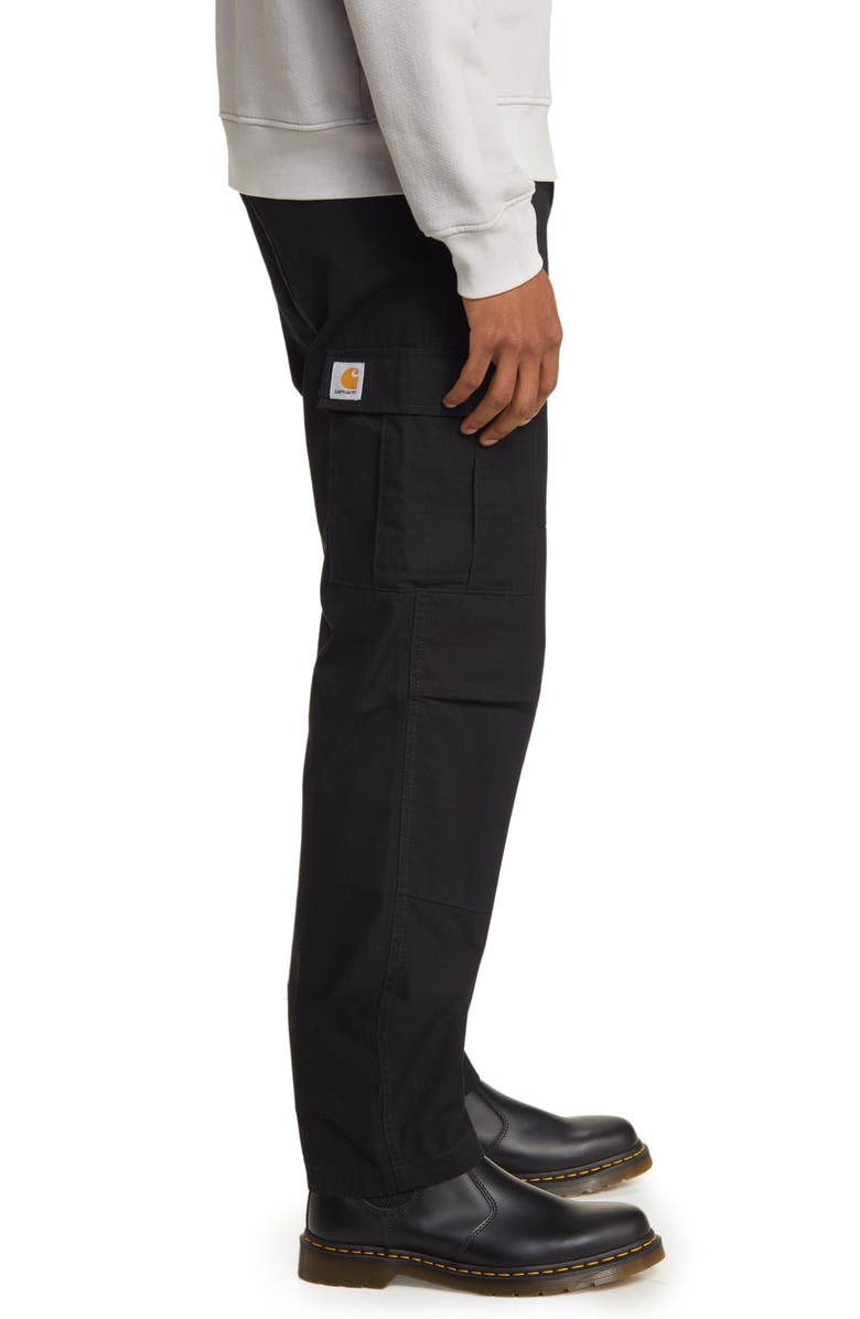 Carhartt Work In Progress Aviation Ripstop Cotton Cargo Pants, Alternate, color, Black